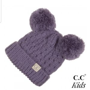 C.C.Beanie Double Pompom Beanie Violet